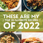 Image with the top recipes of 2022.