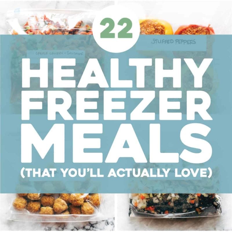 Freezer meals in bag advertising freezer meals.