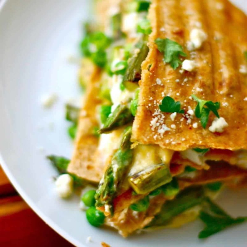 A picture of Asparagus Quesadilla Lasagna