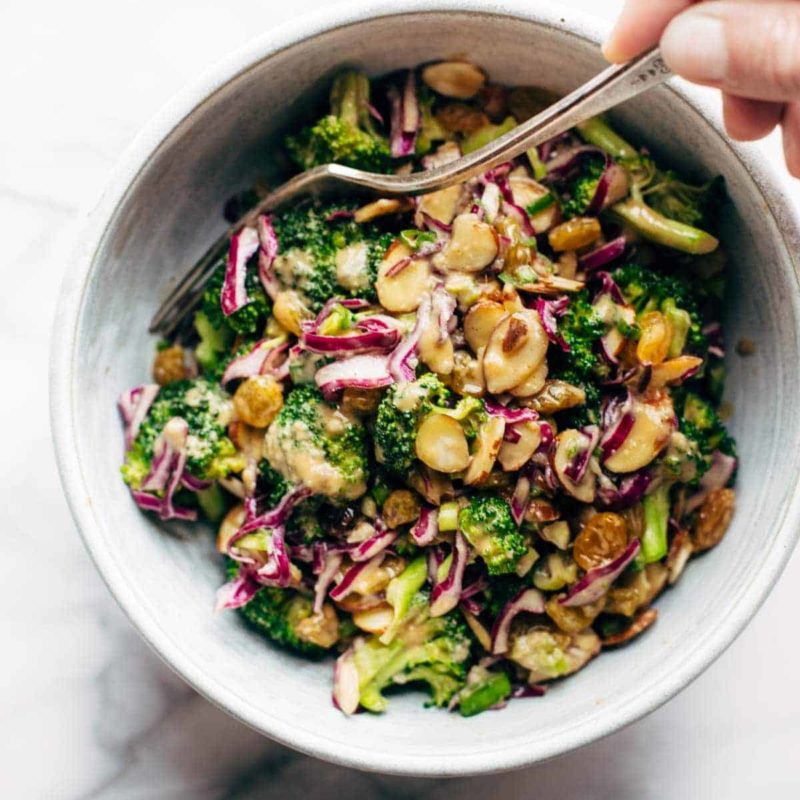 A picture of Broccoli Salad with Creamy Almond Dressing