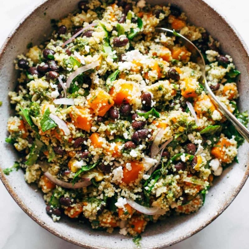 A picture of Couscous Salad with Lime Basil Vinaigrette