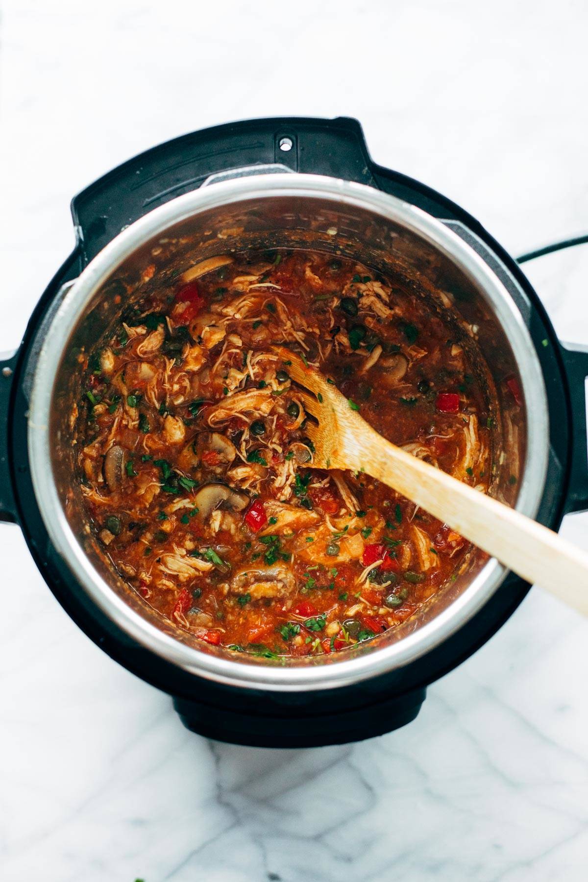 Chicken Cacciatore in an Instant Pot.