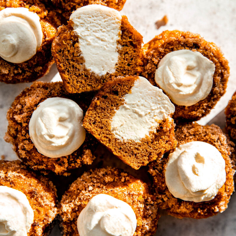 A picture of Pumpkin Muffins with Maple Cream Cheese Filling