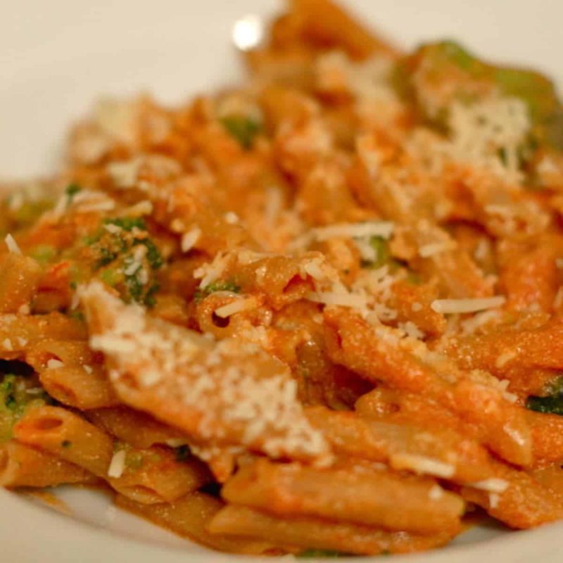 A picture of Tomato Ricotta Pasta with Broccoli