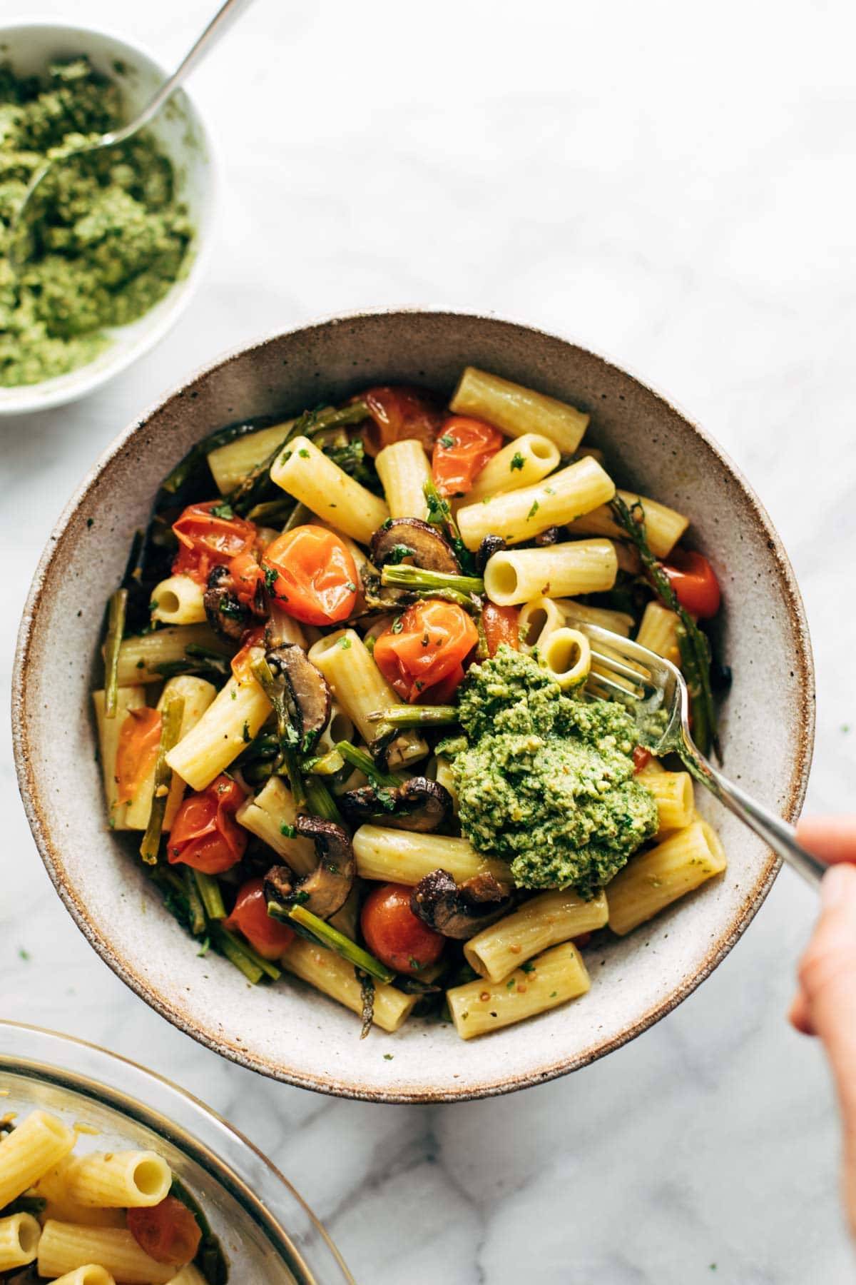 Farmer's Market Pasta in a bowl.